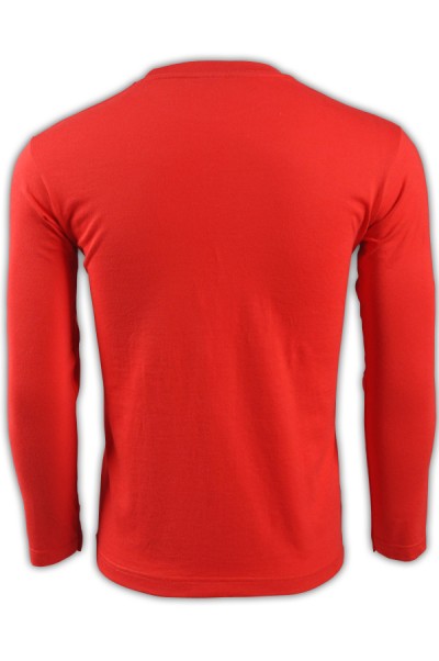 SKLST010 red 010 long sleeved men' s T shirt 00101-LVC online ordering basic type typical classic whole cotton cotton 100% tee shirts long sleeved sporty breathable tees supplier long sleeved tshirts company price front view